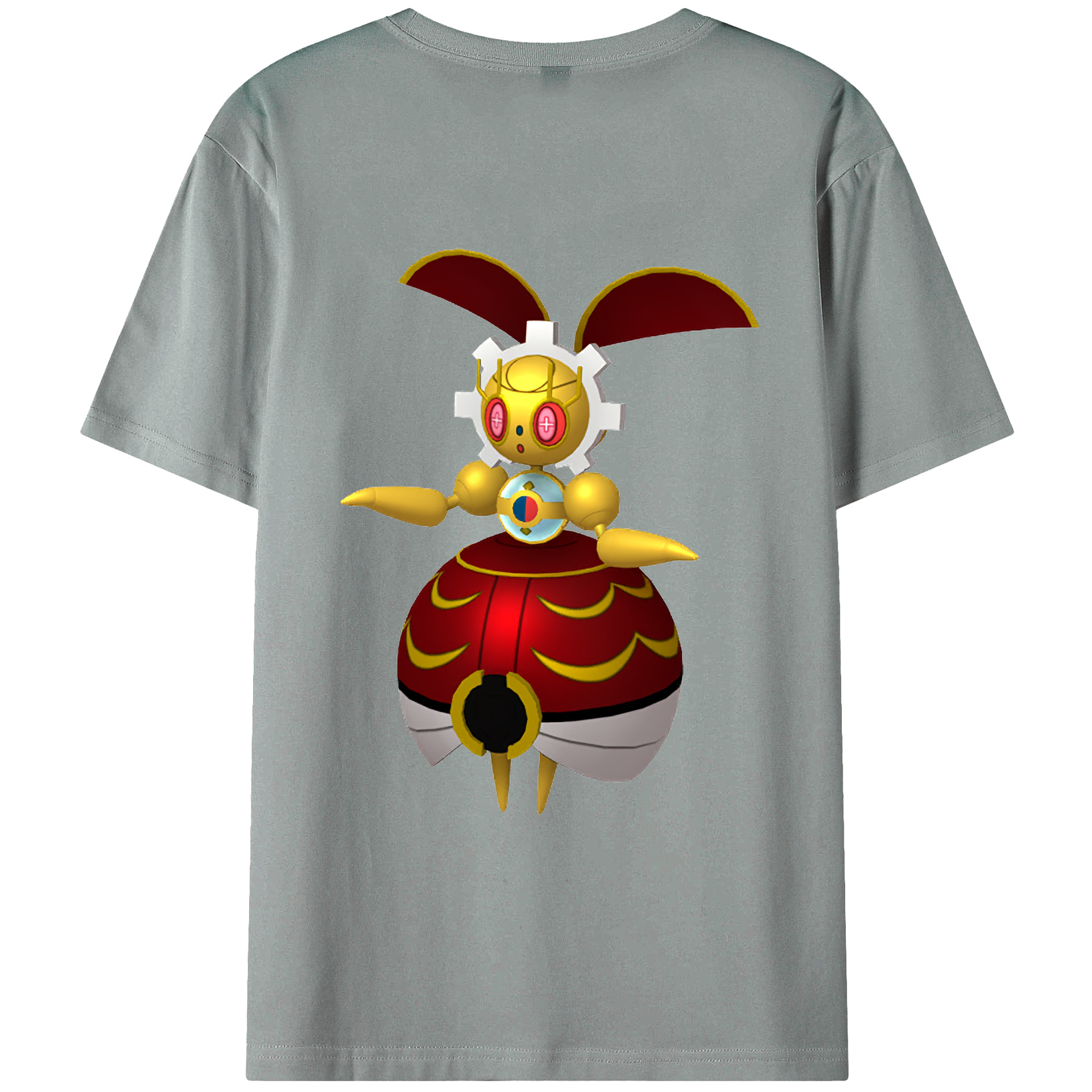 （画像用） ポケットモンスター Pokémon 綿100％ メンズ半袖Tシャツ（バックプリント） 通気性
